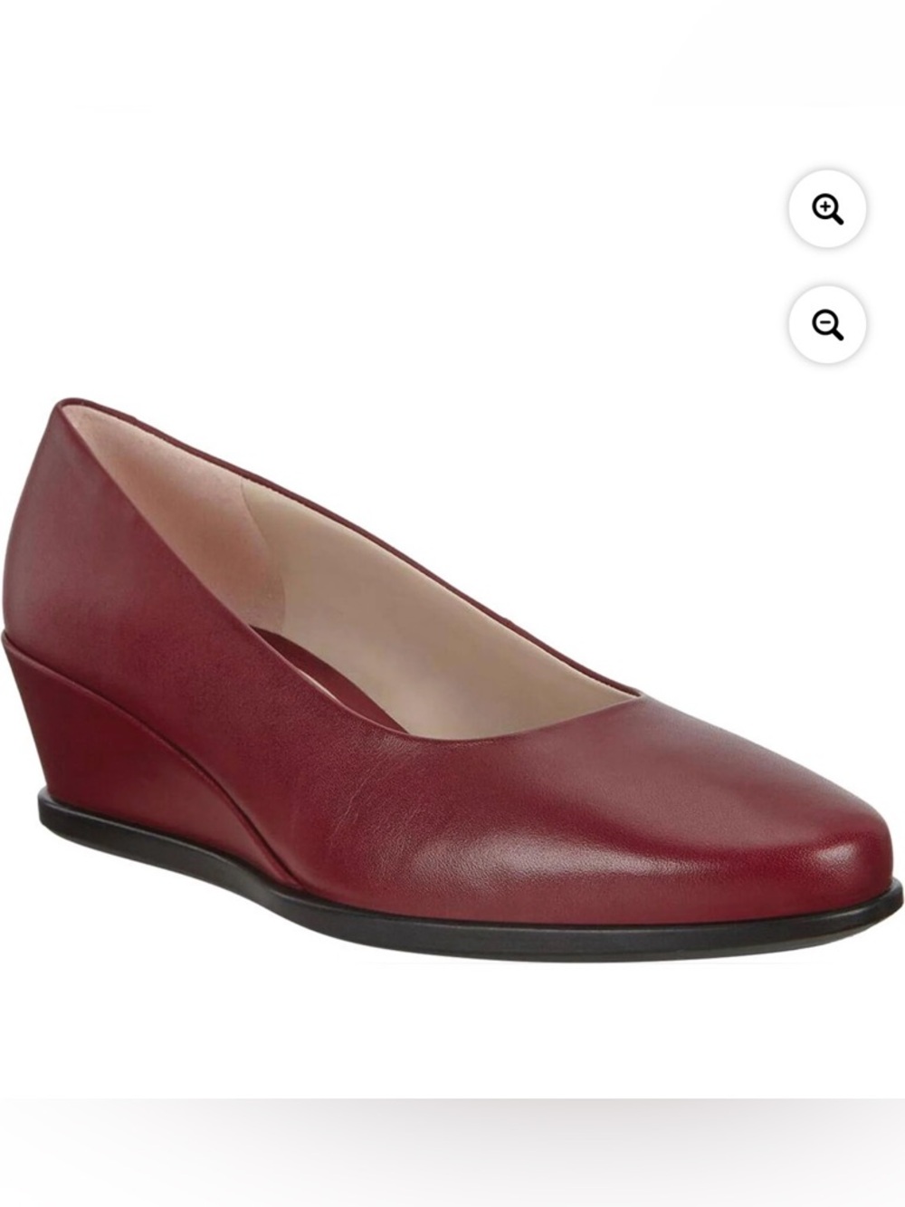 ECCO red leather wedges size 40 (9-9.5) great condition